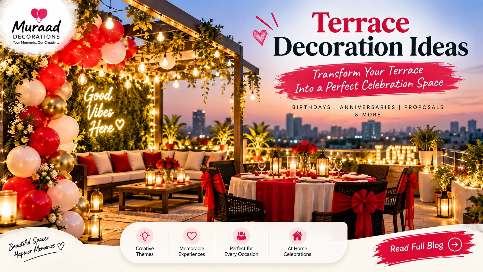 Terrace Decoration in Delhi