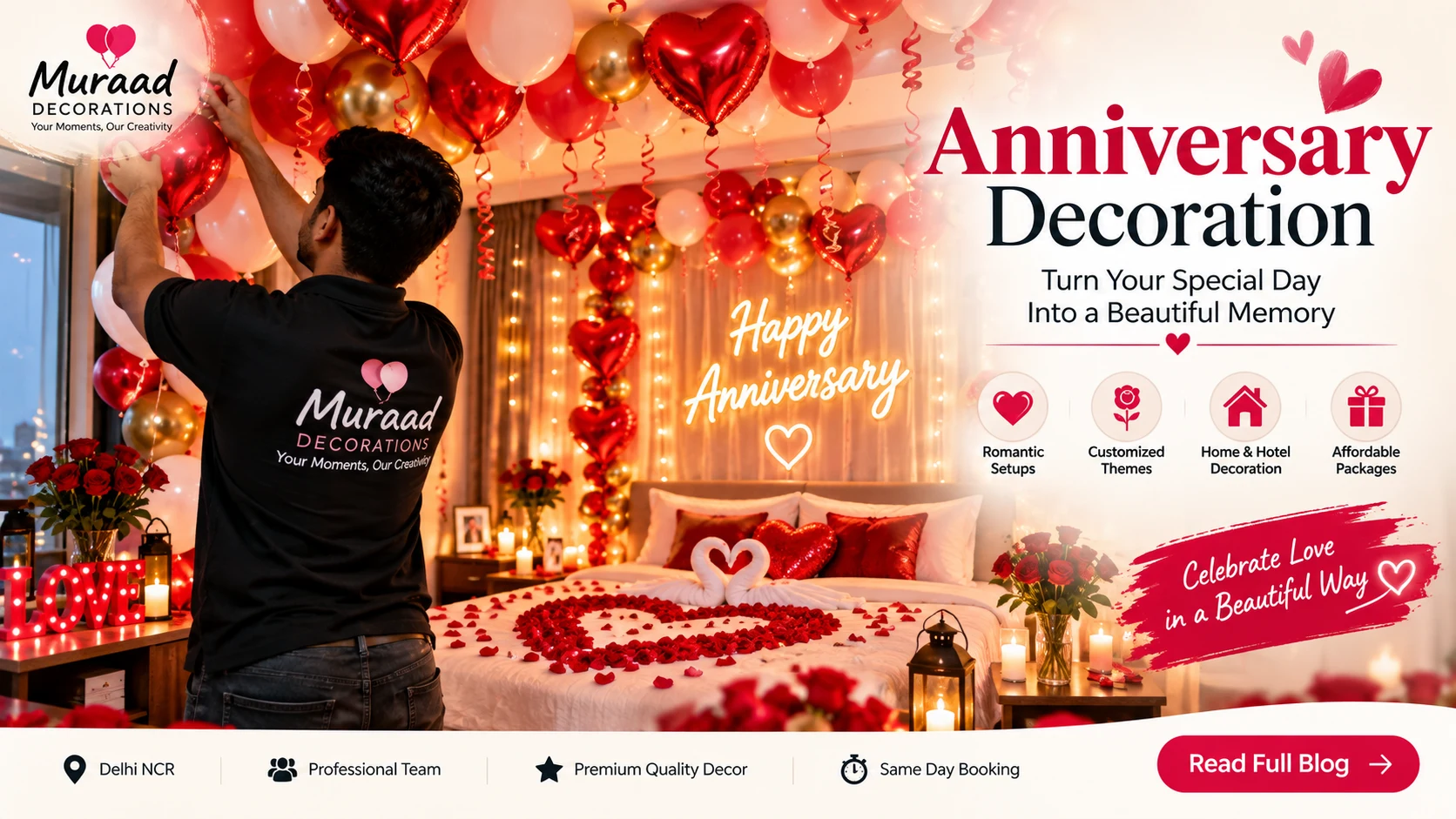 anniversary decorations in Delhi